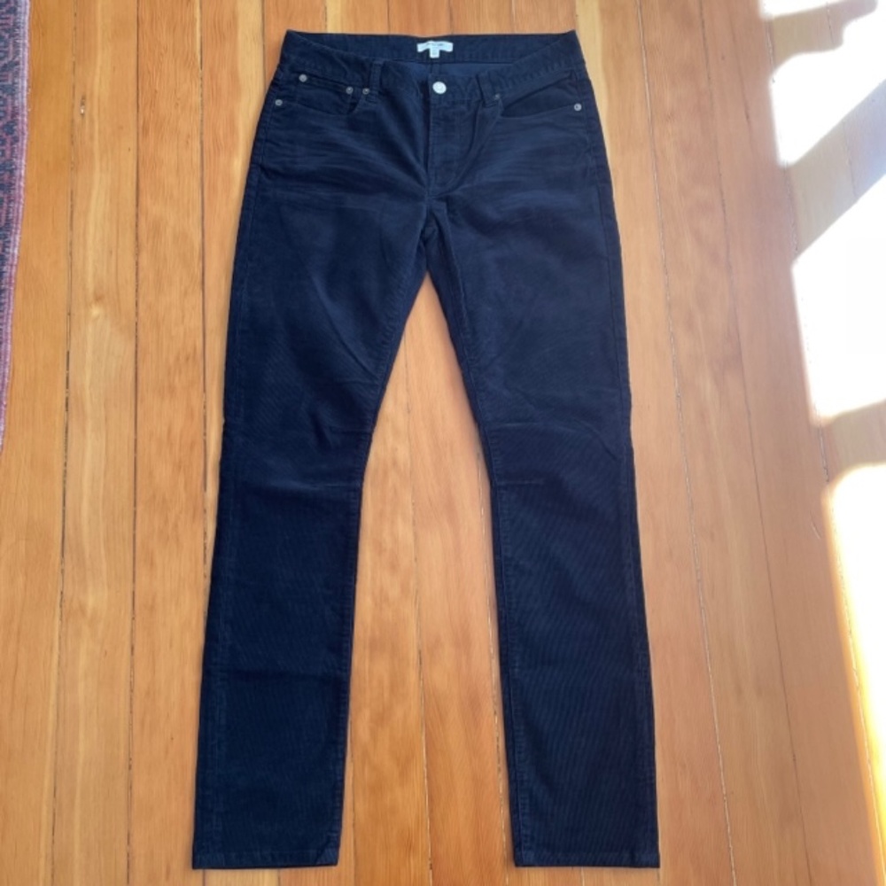 Helmut Lang black skinny corduroy pants 27 NWOT